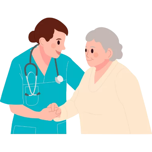 Icono de visita de profesional de salud para toma de exámenes a domicilio